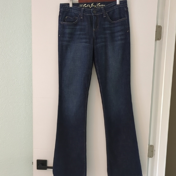 The Cali by Juicy Couture Y2K Boot Leg Dark Blue Women's Jeans Heart Pockets 29 - Picture 1 of 8